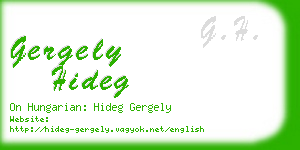 gergely hideg business card